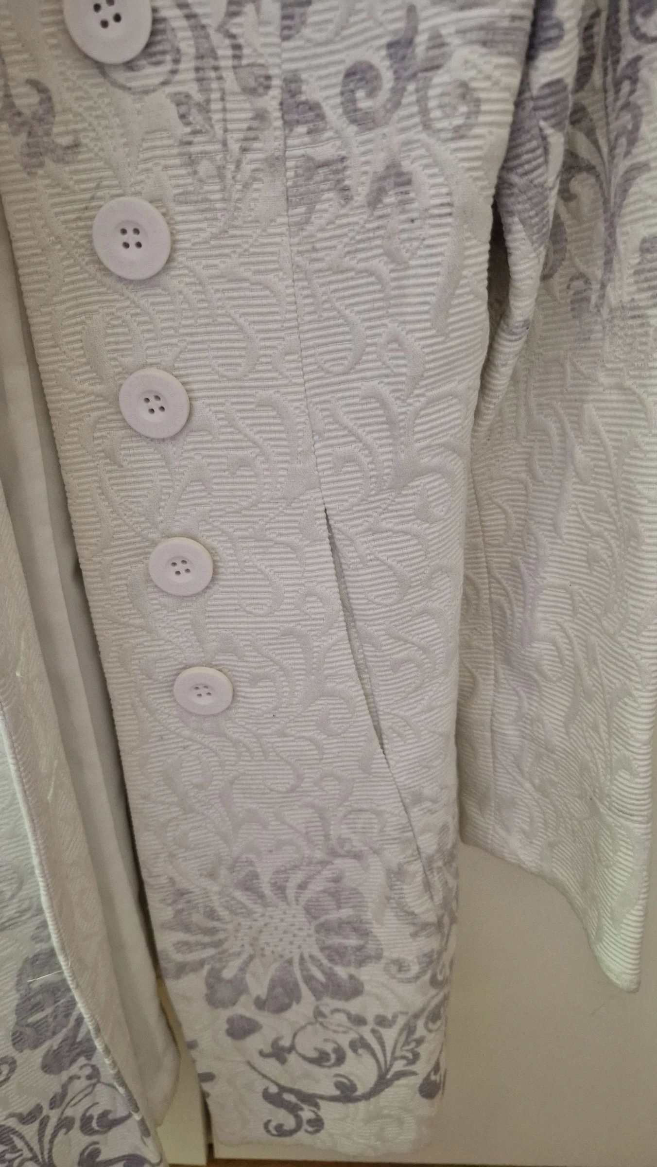Desigual floral print coat grey white NEW M – photo 7